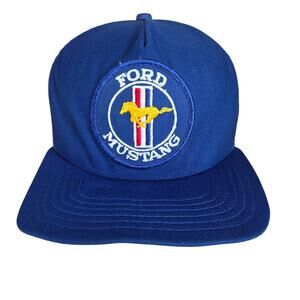 Vintage New Era Ford Mustang Mesh Trucker Snapback Hat USA Made S/M